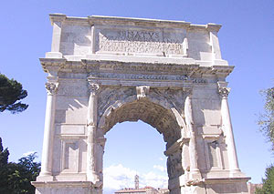 Titus'  Triumphal Arch, Rome Italy
