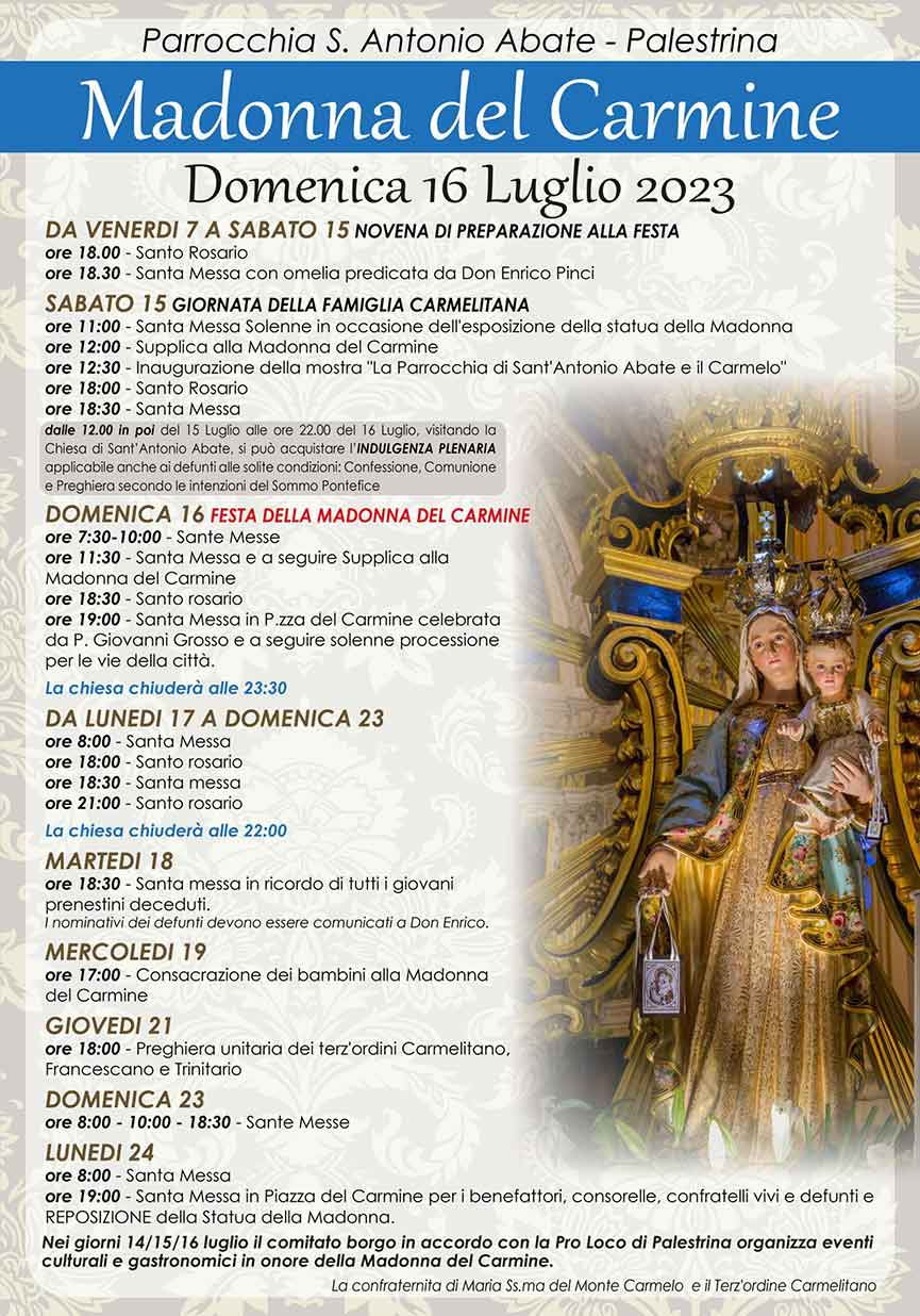Festa della Madonna del Carmine Palestrina